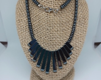 Hematite Beaded Necklace