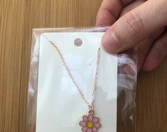 Kathryns creations pink flower necklace