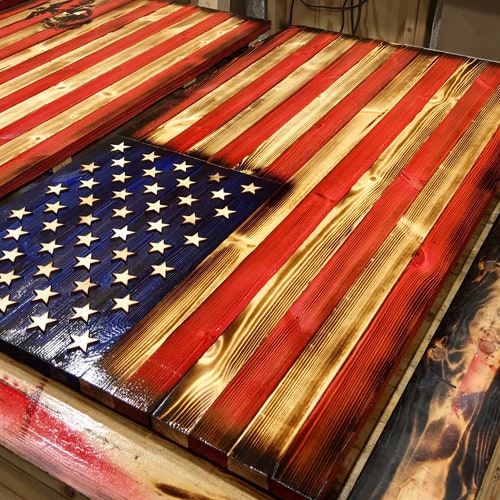 36x20 Rustic American Flag Compound Bow Rack. Hunting Gifts | Etsy