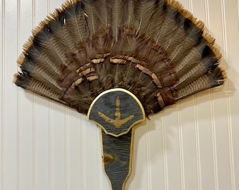 Wooden Turkey Fan Mount. Turkey Trophy Display