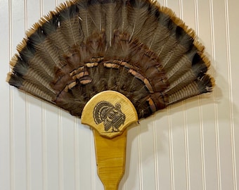 Wooden Turkey Fan Mount. Turkey Trophy Display