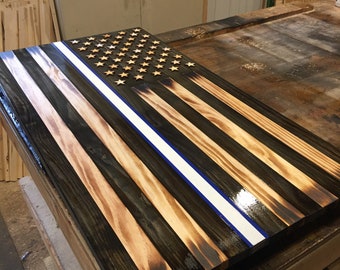 36x20 Thin White Line EMS Flag