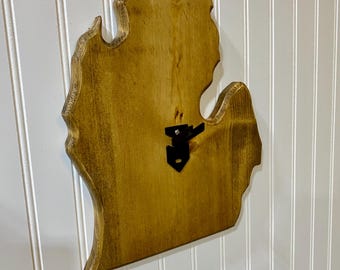 Custom Michigan-Shaped European Mount Plaque for Deer Skull Display
