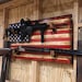 36x20 Rustic American Flag Double Gun Rack. Double Gun Bow Rack. - Etsy