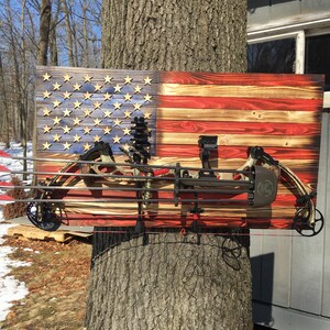 36x20 Rustic American Flag Compound Bow Rack. Hunting Gifts - Etsy