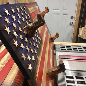 36x20 Rustic American Flag Double Gun Rack. Double Gun Bow Rack. - Etsy