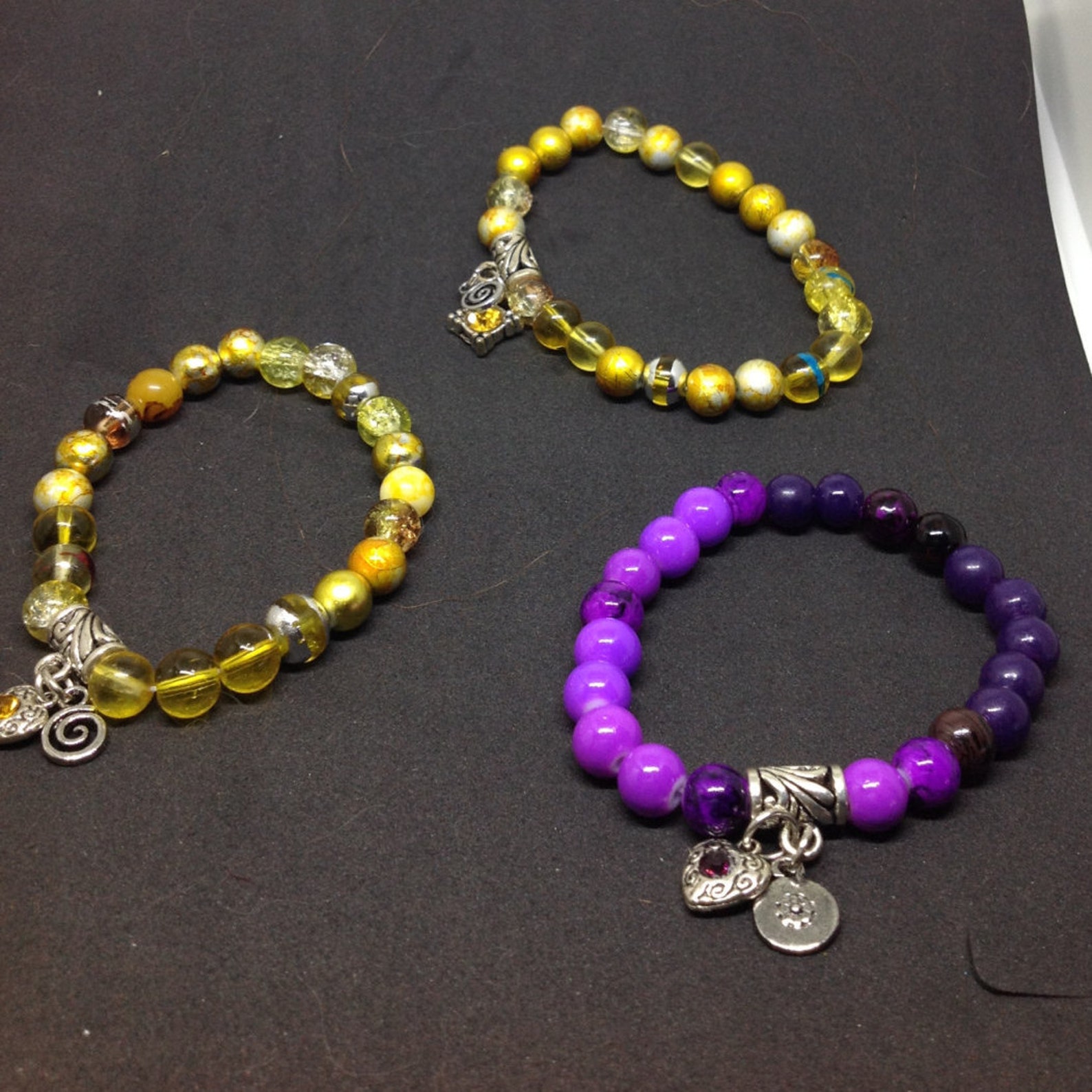 Beaded Czech Stack Bracelet Made With 6mm Lampwork Czech Beads Etsy