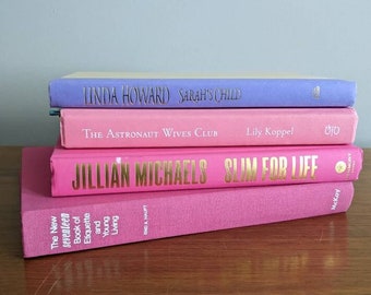 Pink Books, PINK ONLY, Vintage Books, Decorative Books, Books for Decorating, Bookshelf Decor, Book, Home Decor, Girl Books, Pink Decor