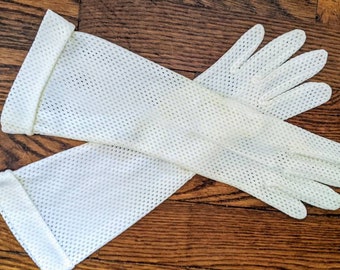 Vintage Gloves, Costume Gloves, Ladies Gloves, White Gloves, Hanson, Aris, Grandoe, Crescendoe, 50s Gloves, 60s Gloves, Cotton Gloves