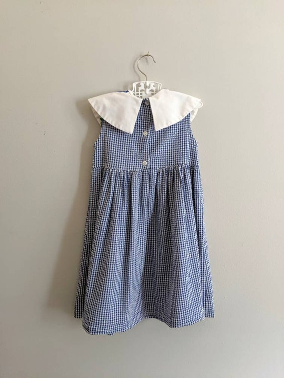 Vintage Girls Dress, Size 5,  Nautical Dress, Anc… - image 5