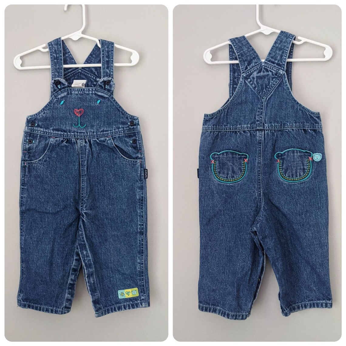 Girls Overalls 1824 m Teddy Bear Overalls Baby Overall Etsy Polska