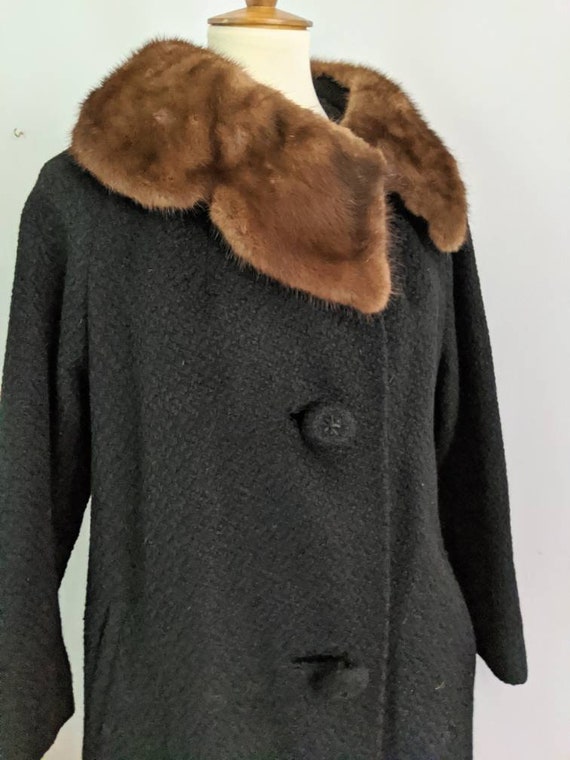 Vintage Wool and Fur Jacket, Vintage Jacket, Fur … - image 8