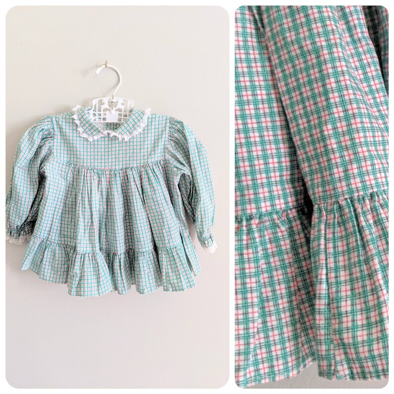 Ruffles Baby Bryan Dress Holiday Dress 12m Christmas Dress Fall Dress Vintage Baby Dress Vintage Bryan Dress Baby Girl Winter Dress