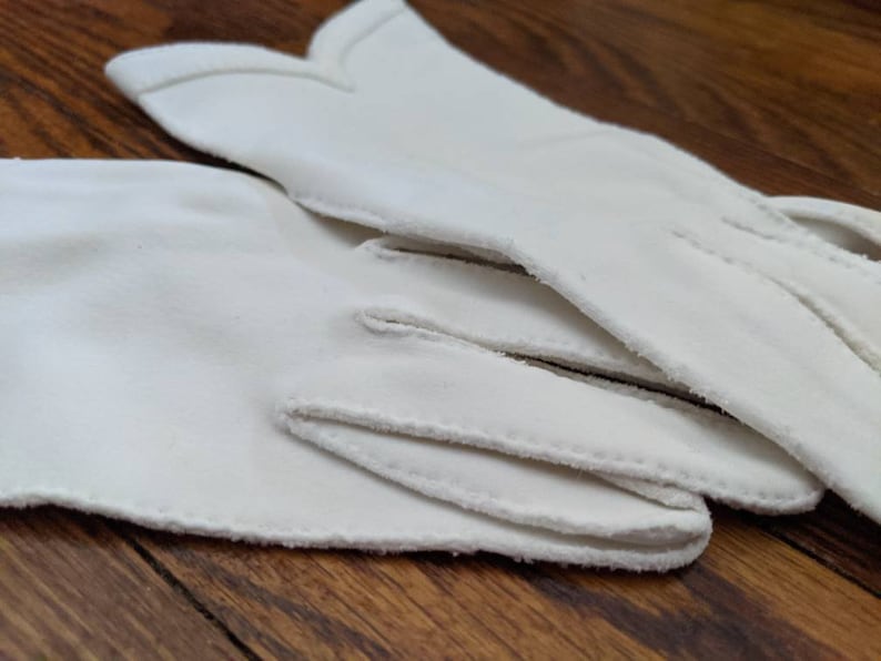Grandoe Aris Hanson Crescendoe Ladies Gloves White Gloves Cotton Gloves Vintage Gloves 50s Gloves 60s Gloves Costume Gloves