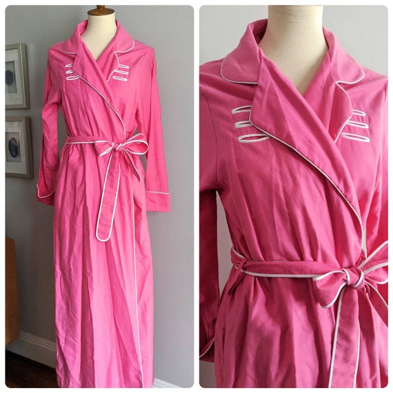 Vintage Robe, M, Bath Robe, Jodie Arden, Pink Robe