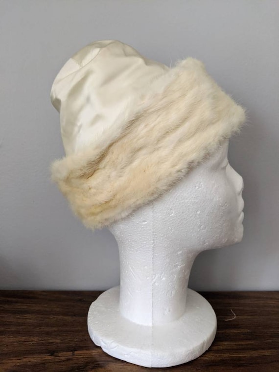 Vintage Faux Fur Hat, Women's Vintage Hat, Faux Fu