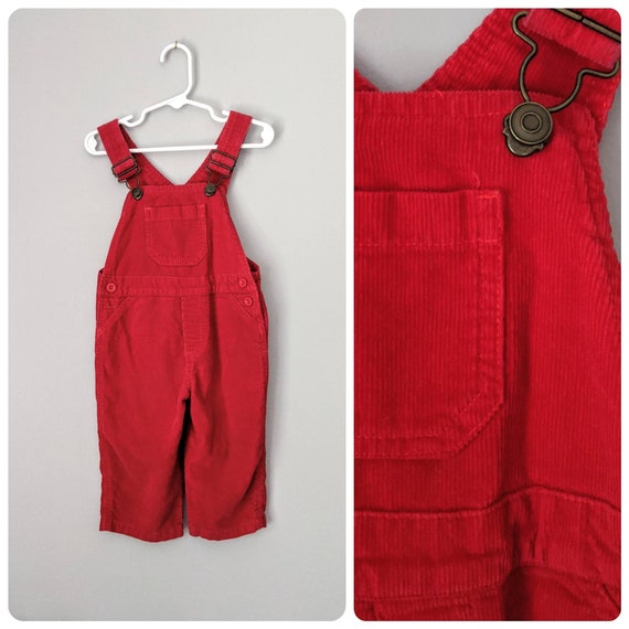 Red Overalls, 18m, Corduroy Overalls, Boys Overal