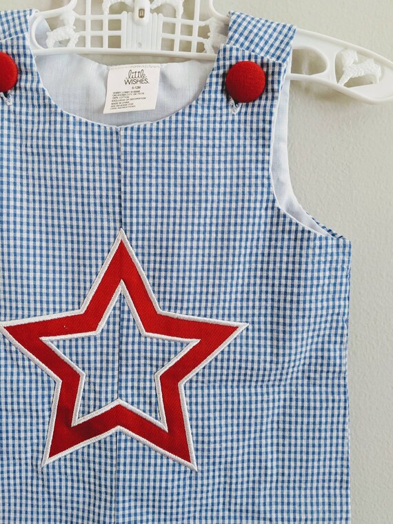 Gingham Romper, 6-12 months, Gingham Overalls, On… - image 3