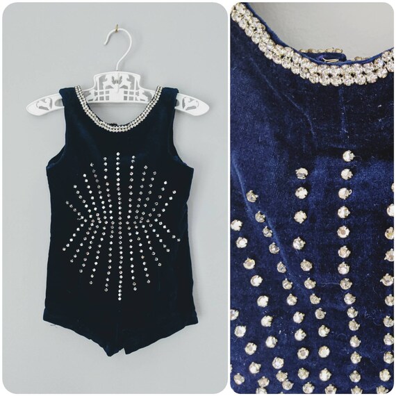 Girls Dance Costume, Dance Costume, Velvet One-Pie