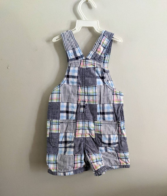 Plaid Overalls, 24m, Vintage Overalls, Blue Overa… - image 4