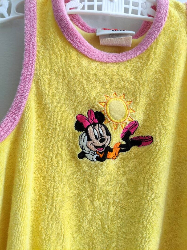 Terry Cloth Dress Terry, Swimsuit Cover up Minnie Mouse Beach Cover up Vacation Dress Disney Dress Minnie Mouse Dress 45