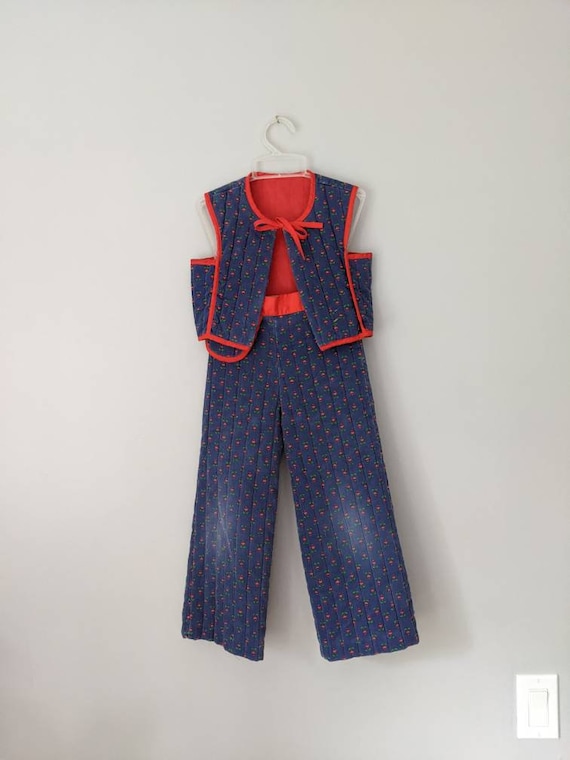 Vintage Girls Two Piece Outfit, 12-18 months, Qui… - image 1