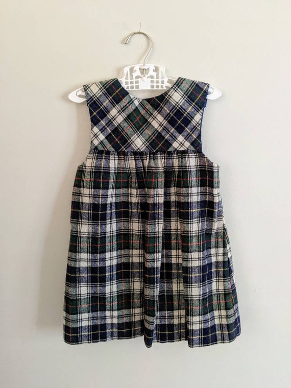 Vintage Girl Dress, Plaid Dress, Fall Dress, Girl… - image 5