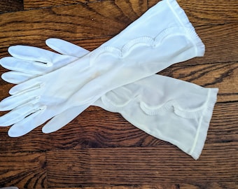 Vintage Gloves, Costume Gloves, Ladies Gloves, White Gloves, Hanson, Aris, Grandoe, Crescendoe, 50s Gloves, 60s Gloves, Cotton Gloves