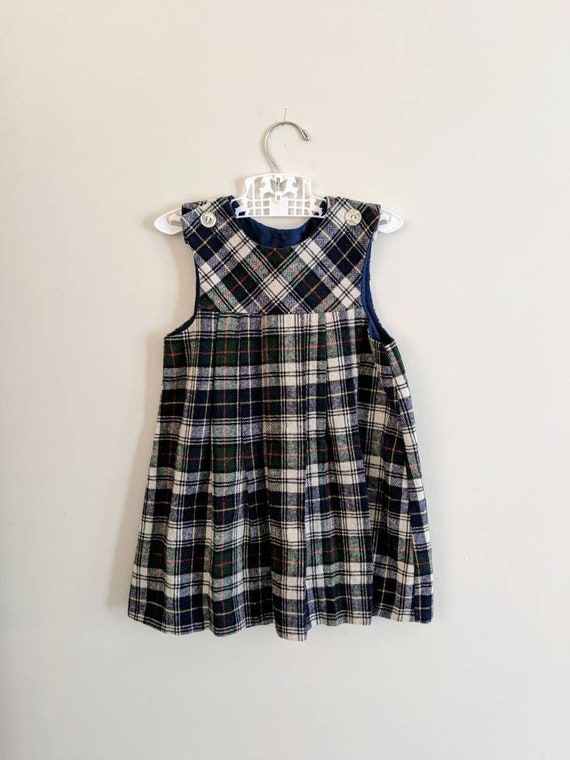 Vintage Girl Dress, Plaid Dress, Fall Dress, Girl… - image 2