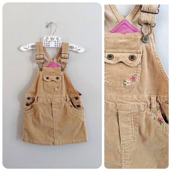 Vintage Oshkosh Overalls, 24m, Girl Skirt Overall… - image 1