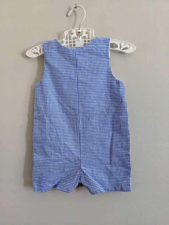 Gingham Romper, 6-12 months, Gingham Overalls, On… - image 2