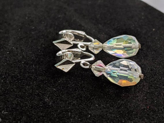 Vintage Jewelry Set, Aurora Borealis, Silver Neck… - image 4