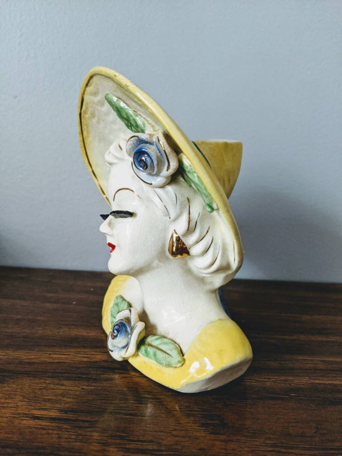 Head Vase Napco Lady Head Vase Vintage Vase Vintage Head Etsy