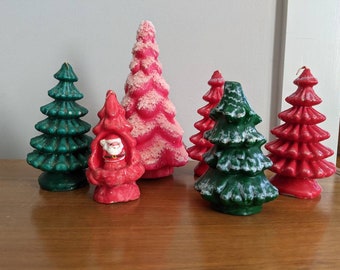 Christmas Candles, Tree Candles, Pine Trees, Christmas Trees, Ombre, Holiday Candles, Novelty Candles, Pine Tree Candles Christmas Decor