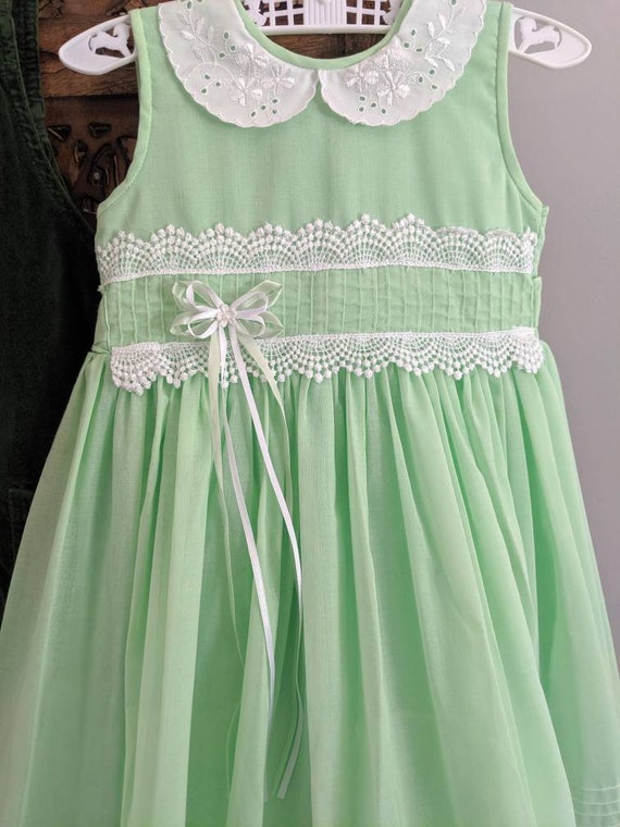 Vintage Dress, Green Dress, Fancy Dress, Easter D… - image 8