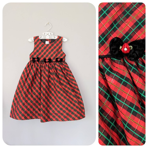 Vintage Holiday Dress, 3T, Holiday Dress, Christm… - image 1