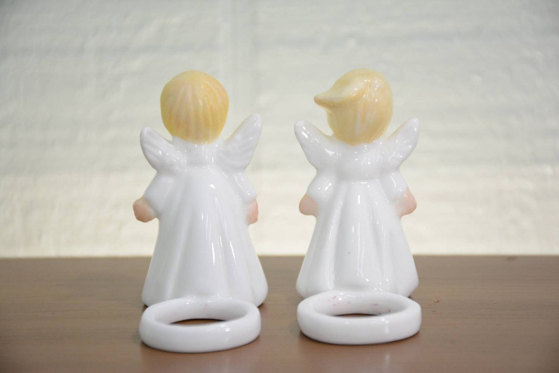 Vintage Candle Hugger Angels Angel Candle Huggers Angel Etsy