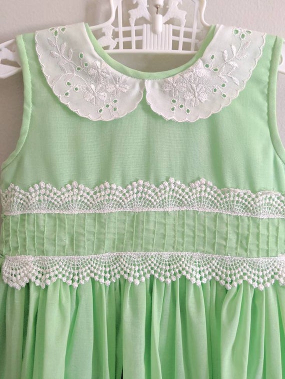 Vintage Dress, Green Dress, Fancy Dress, Easter D… - image 3