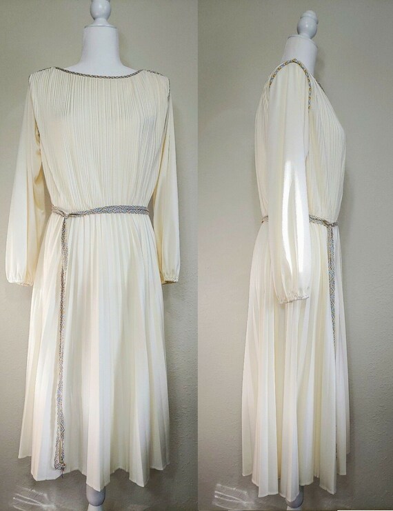 Vintage 1970s Dress | Boho Dress | Pleated Dress |