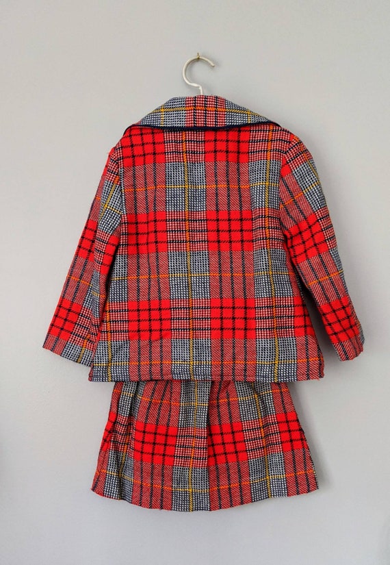 Vintage Girls Suit, Plaid Suit, 4, Christmas Outf… - image 9