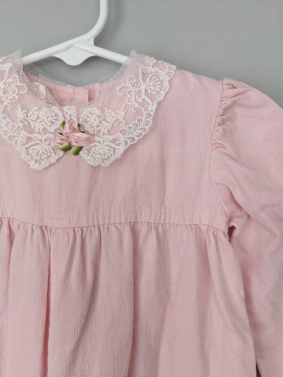 Vintage Baby Romper, Pink Romper, Bubble Romper, Corduroy, Vintage Baby Playsuit, Baby Romper, Girl Bubble Romper, Vintage Bubble Romper View 3