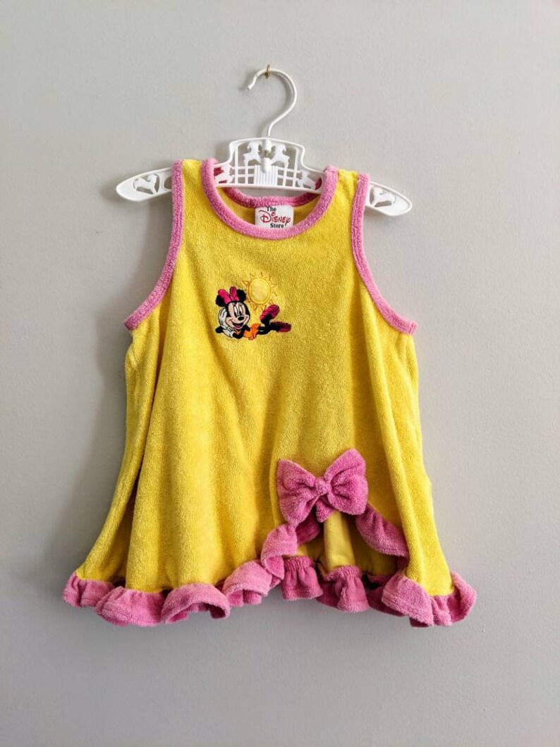 Terry Cloth Dress Terry, Swimsuit Cover up Minnie Mouse Beach Cover up Vacation Dress Disney Dress Minnie Mouse Dress 45