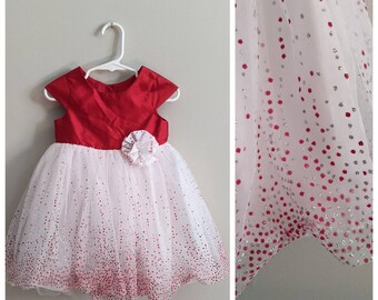 Baby Dress 18 Months Girls Dress Church Dress Baby Shower Gift White Dress Ruffled Dress Floral Appliques Rare Editions Etsy