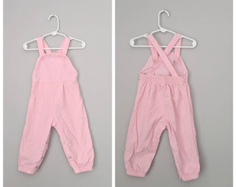 Girls Overalls, 18m, Corduroy Overalls, Toddletime Overalls, Vintage Overalls, Pink Overalls, Pink Overalls, Vintage Girl Clothes