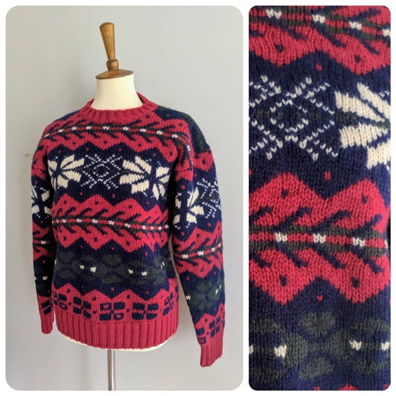 Vintage Wool Sweater, American Eagle, Winter Swea… - image 1