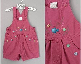 Vintage Overalls, 18-24 m, Pink Overalls, Carters, Vintage Carters Overalls, Pink Overalls, Girls Overalls, Vintage Girls Clothes, Bubble