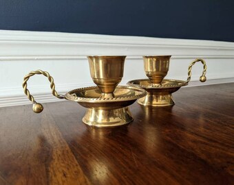 Vintage Gatco Brass Candlesticks, Candlestick Set, Brass Candlesticks, Vintage Brass, Vintage Candlesticks, Brass Candlestick Set, Footed