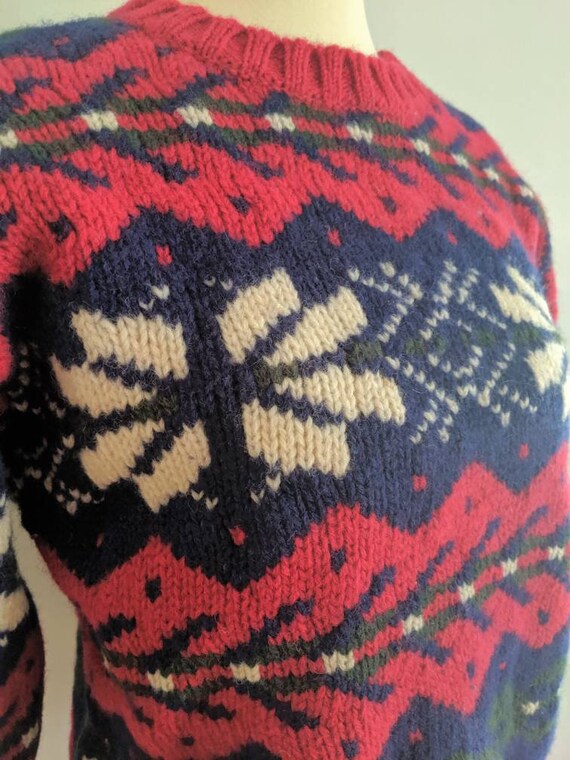 Vintage Wool Sweater, American Eagle, Winter Swea… - image 3