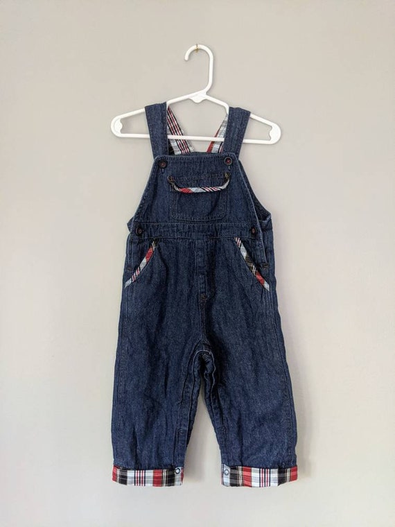 Vintage Overalls, 12m, plaid Overalls, Unisex Ove… - image 2