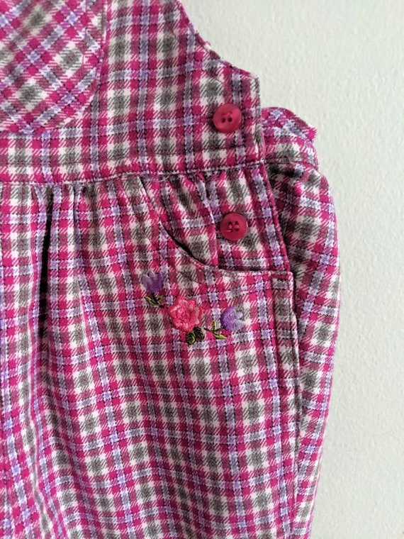 Plaid Overalls, 6-9 months, Pink Overalls, Baby O… - image 5
